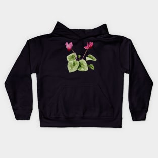 Classic Pink Cyclamen Kids Hoodie